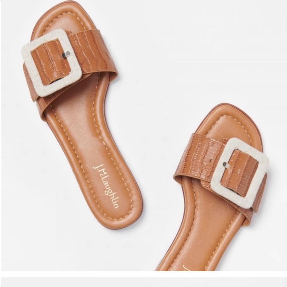J. McLaughlin Bella Buckle Slide Flat Sandal 6
